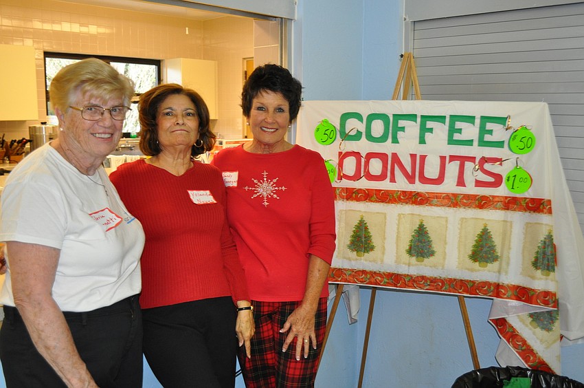 Gloria Lionetti, Yolanda Noyes and Sandy Finnegan man the snack station