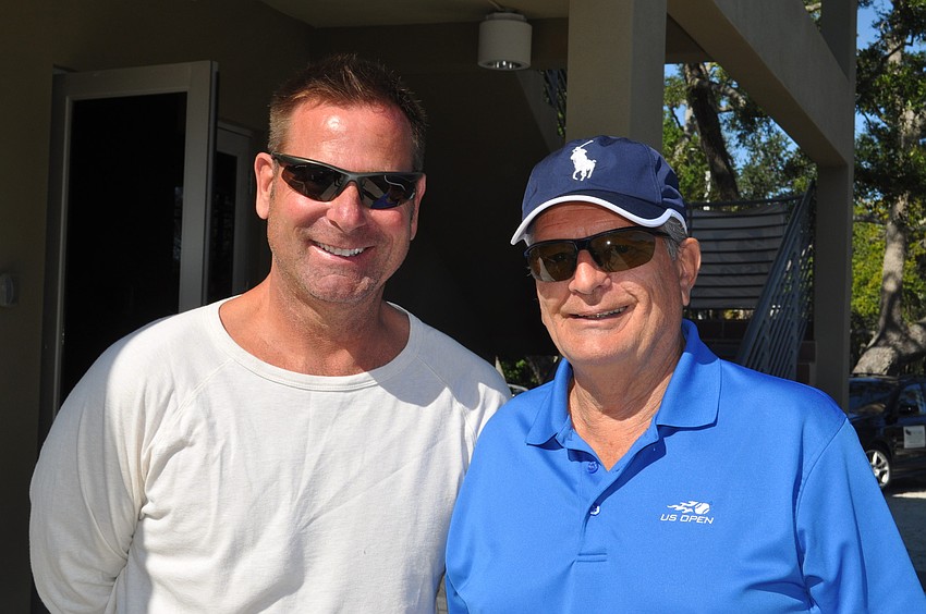 VP Communications for Totally Tennis Magazine Jon Gabrielle and referee Tom Cooke