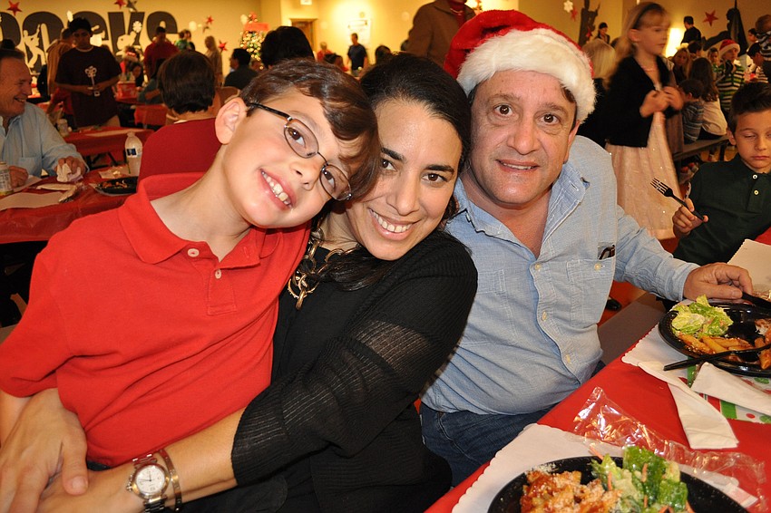 Blake Bernstein enjoyed dinner with his parents, Lauren and Daryl.