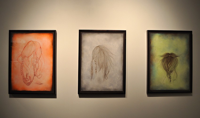 Drawings by Sabrina Small, one of the artists featured in the THIRTEEN exhibit.