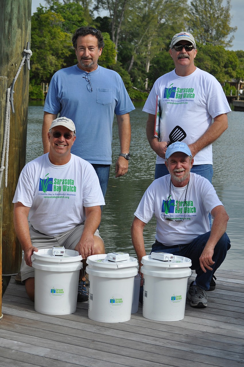 The Sarasota Bay Watch crew: Larry Stults, Andy Mele, Rusty Chinnis and John Ryan