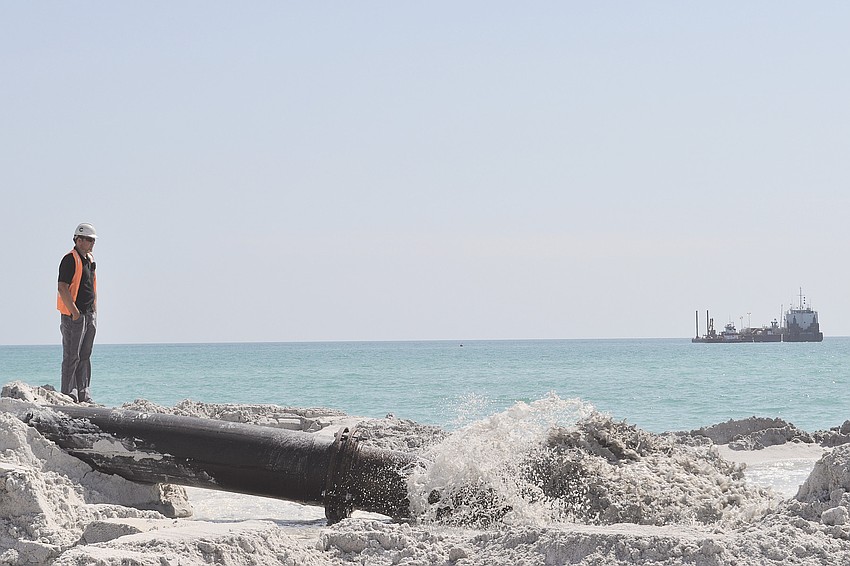 A $4.5 million emergency beach project began placing sand on the north end of the Key in April.