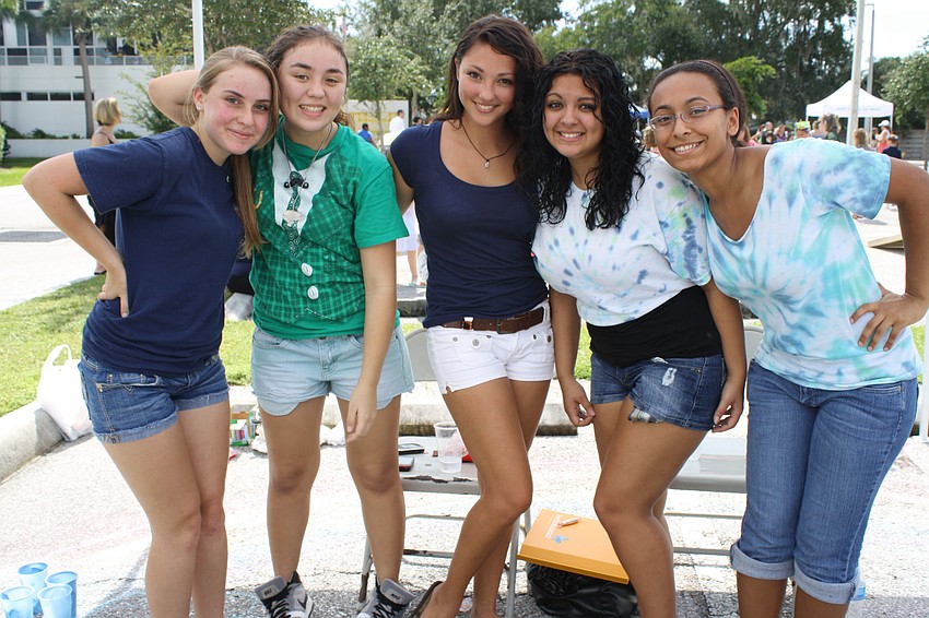 Katlyn Nau, Kaileen Farrell, Carley Andrews, Paige Moltzan and Rebecca Ehrehpreis are part of troop 649.