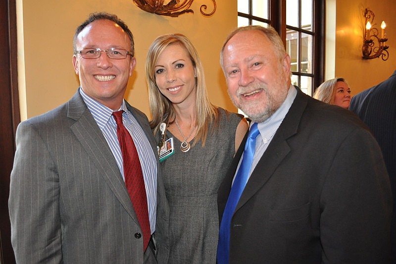 Lakewood Ranch Medical Center CEO Jim Wilson with Jennifer Bryan and Schroeder-Manatee Ranch President and CEO Rex Jensen