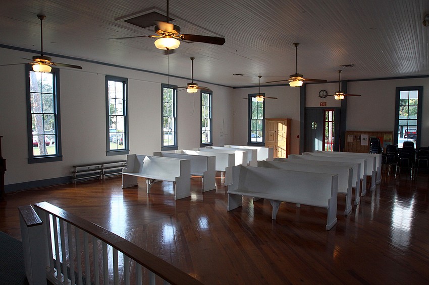 An inside view of the Crocker Memorial Church.