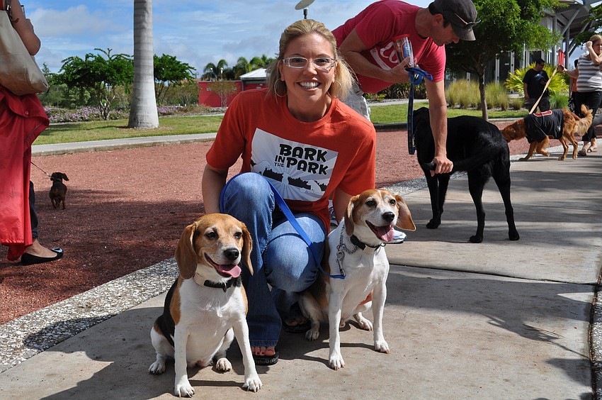 Amy Thomas with Delilah and Sampson
