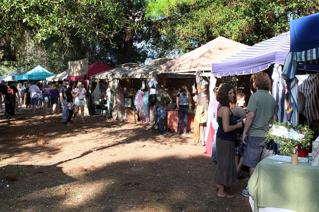 Your Observer Photo Many vendors sold their medieval goods, Sunday