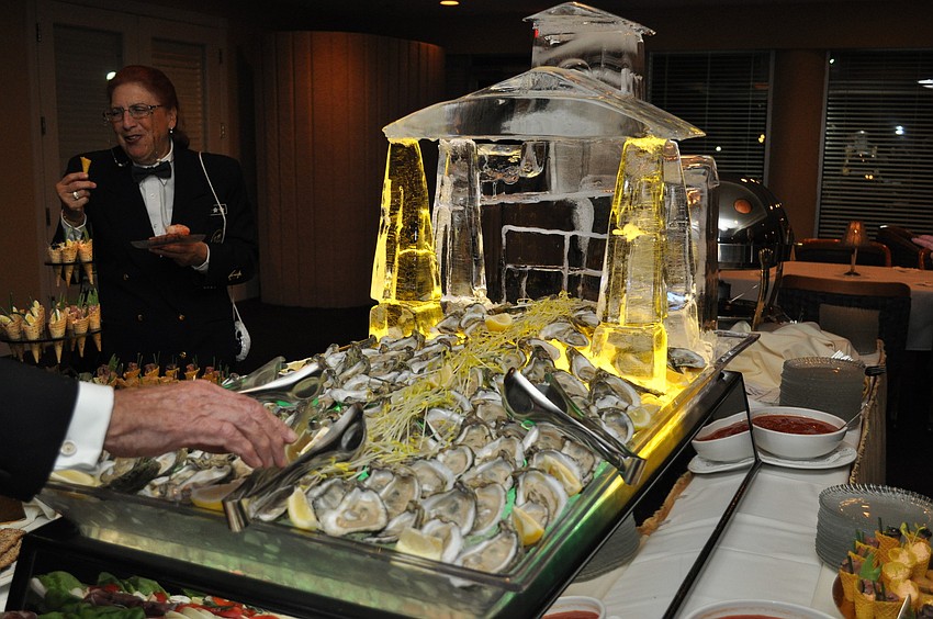 The ice sculpture was a model of Bird Key Yacht Club