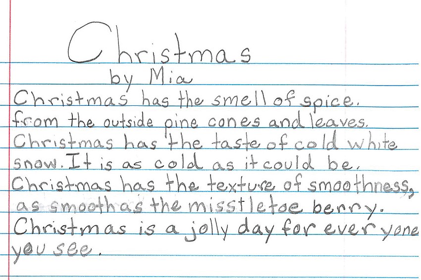 Mia, Grade 3, Lakeview Elementary