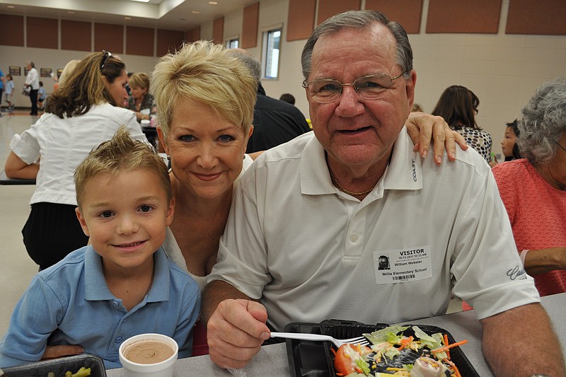 Eli Martin with his grandparents Carol and Bill Webster