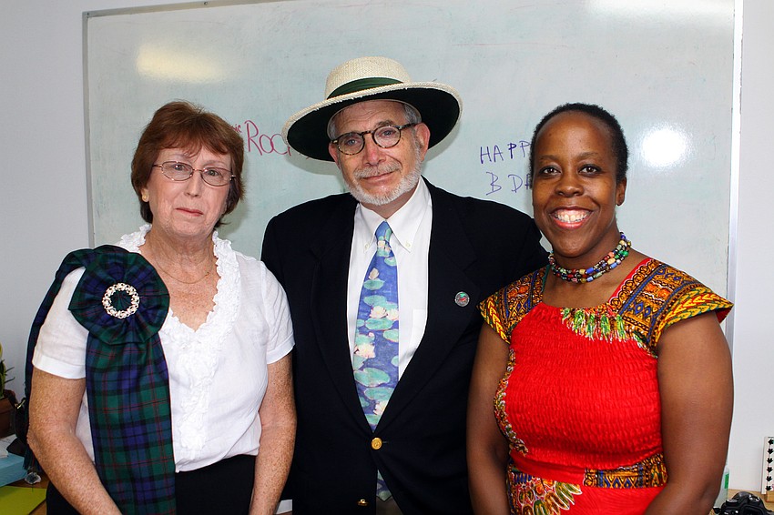 Associate Head of School, Lorna McGrath, Headmaster, Tim Seldin, and International Children's Day organizer, Thetu Kishoiyian.