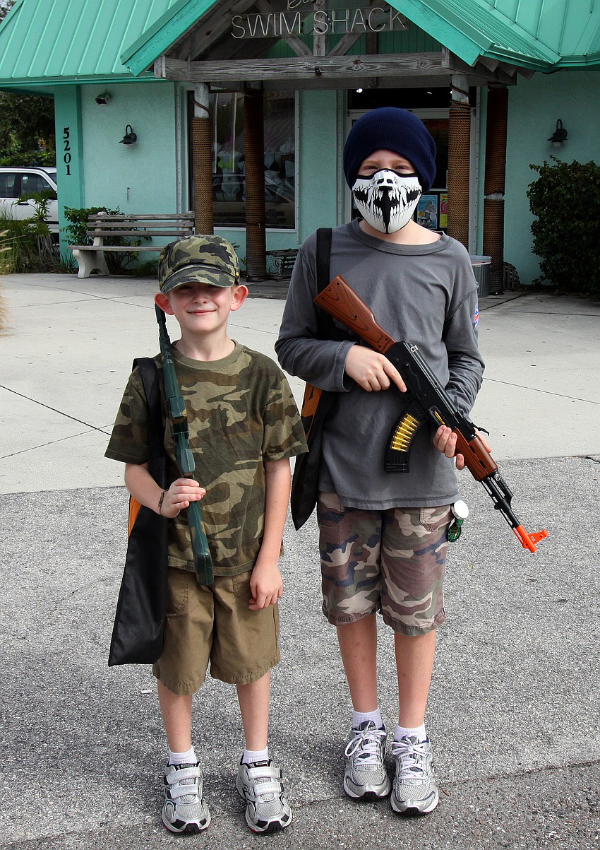 Alec, 8, and Max, 11, Hall