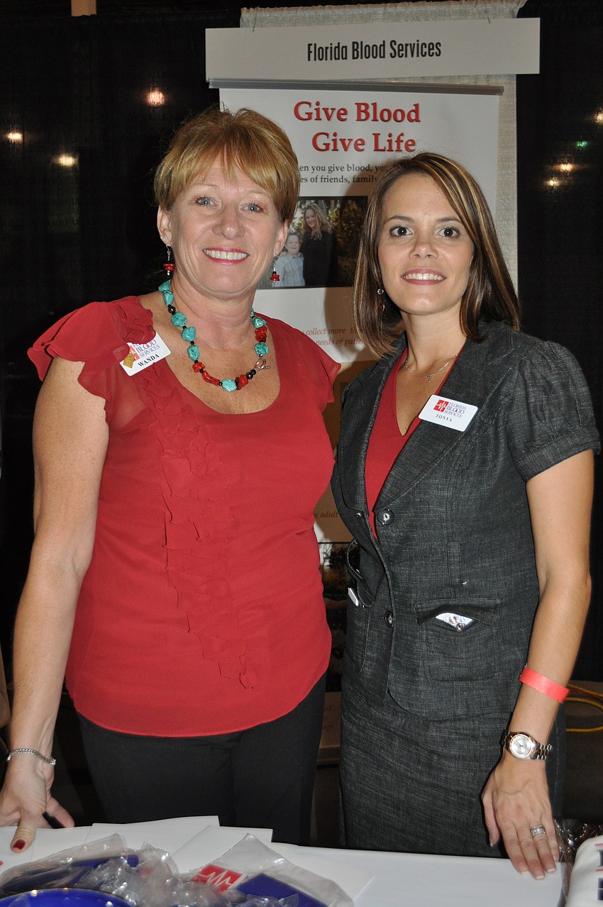 Wanda Read-Burke and Tonya Updegraff with Florida Blood Services