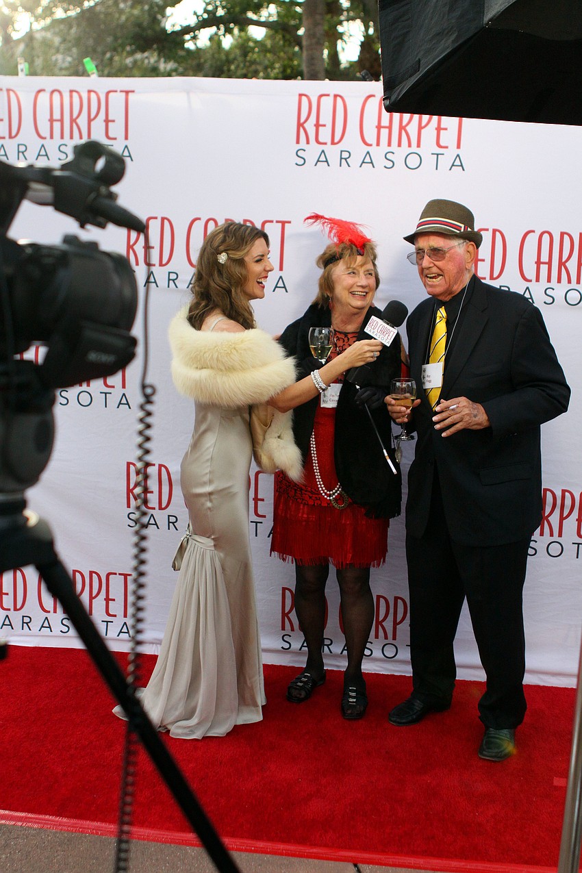 : Jackie Rodgers ran the red carpet interviews with the guests including one with Rachel Cavanaugh and Ray Fogg, Saturday, March 24, at Ringling Collegeâ€™s annual gala,  'An Evening at the Avant-Garde.'