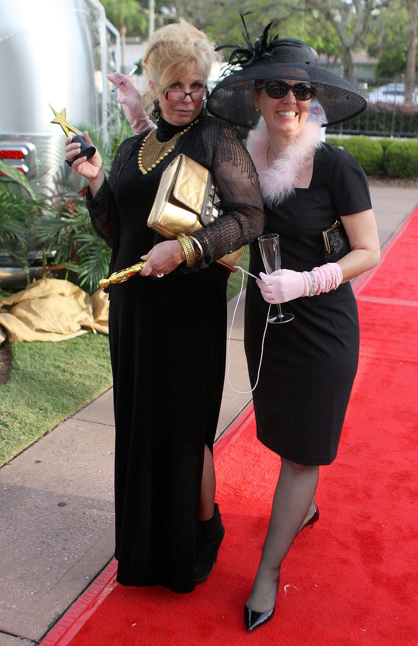 Vicky Randall and Jill Lerner strut their stuff on the red carpet.