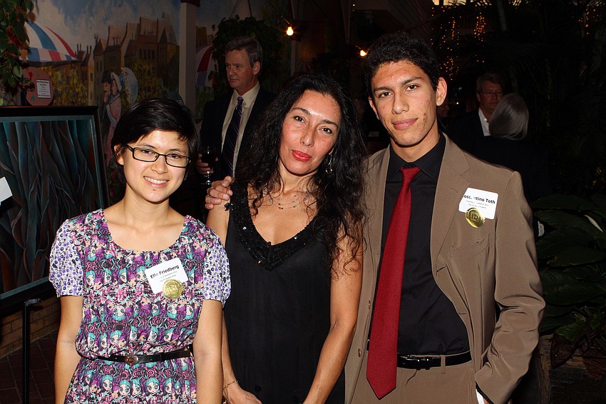 Elle Friedberg with Angela Toth and Costantino Toth