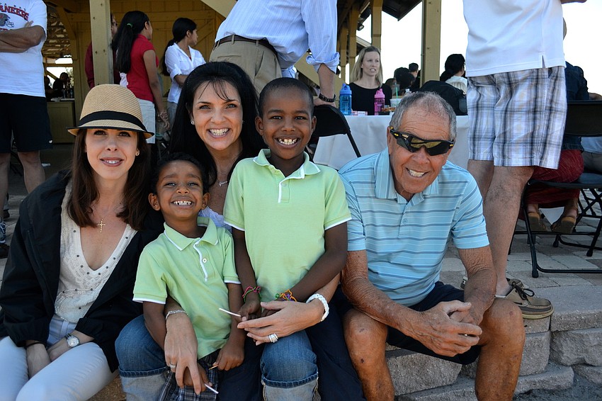 Danielle Berg with Cindi, Giacomo, Giovanni and Nick Bollettieri
