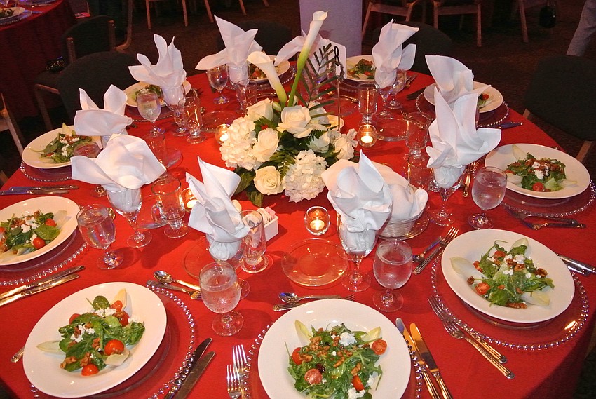 Red was a stand out color on the tables.