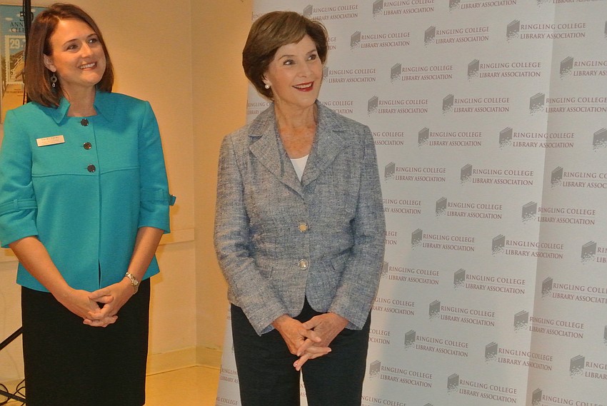 Stacey Corley and Former first lady Laura Bush