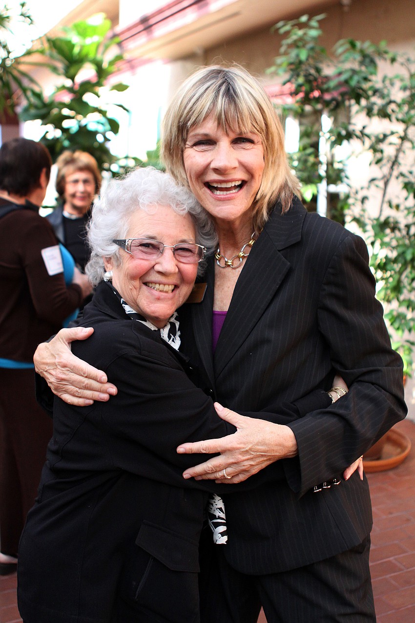 Maram Schuster and Mayor Suzanne Atwell
