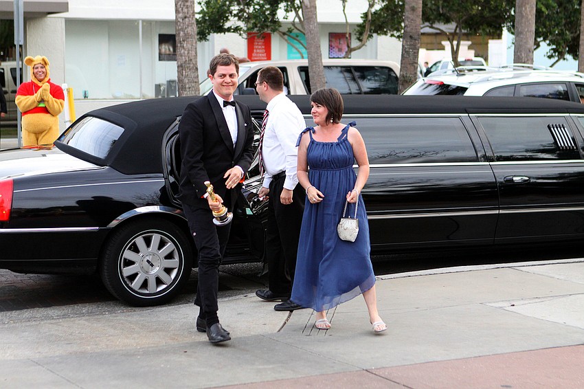 Brandon and Shannon Oldenburg arrived in a limo, Saturday, March 24, to Ringling Collegeâ€™s annual gala,  'An Evening at the Avant-Garde.'