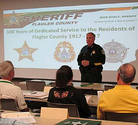 Sheriff Rick Staly teaches a class at the Sheriff's Citizen Academy. Photo courtesy of the Flagler County Sheriff's Department