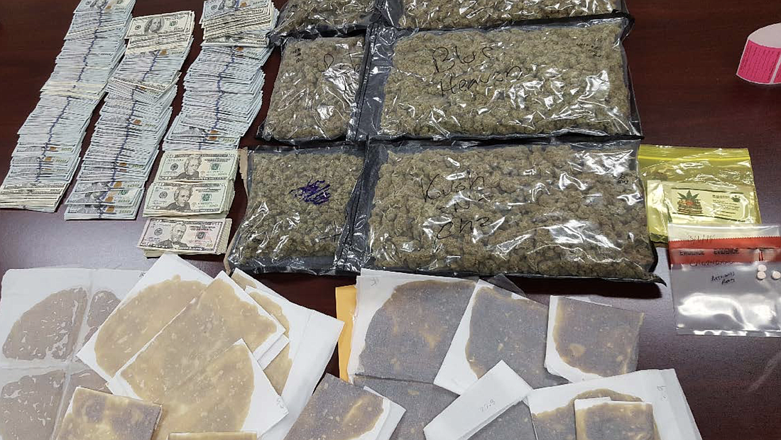Deputies seized 5.3 pounds of cannabis, 1.5 pounds of THC hash oil and a total of $46,222 in a March 1 search of a Palm Coast house.