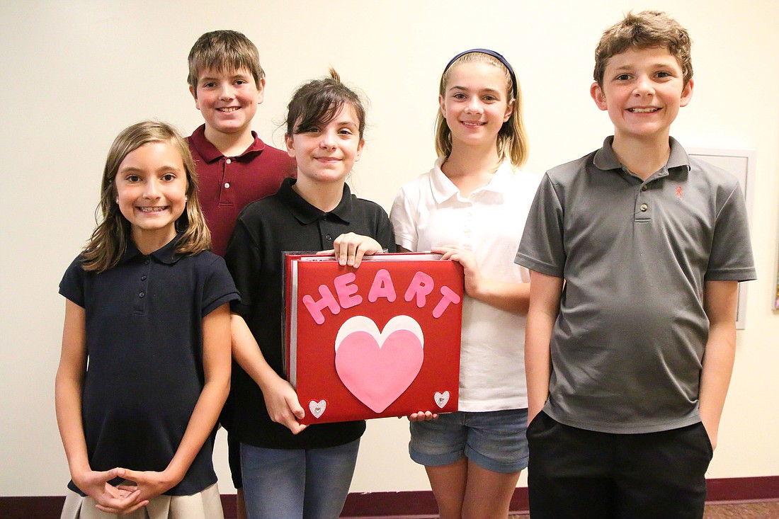 HEART members Jennilee Brown, Noah Doolin, Morgan Chafe, Lillian Guimond and Aidan Baumert. Not pictured: Mary Wilcox, Billy Stone and Ashley Kassan. Photo by Paige Wilson