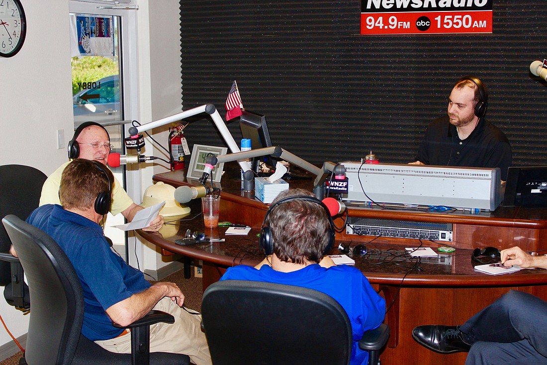 WNZF celebrated its 10th anniversary on Tuesday, May 1, with a live broadcast. Photo by Ray Boone