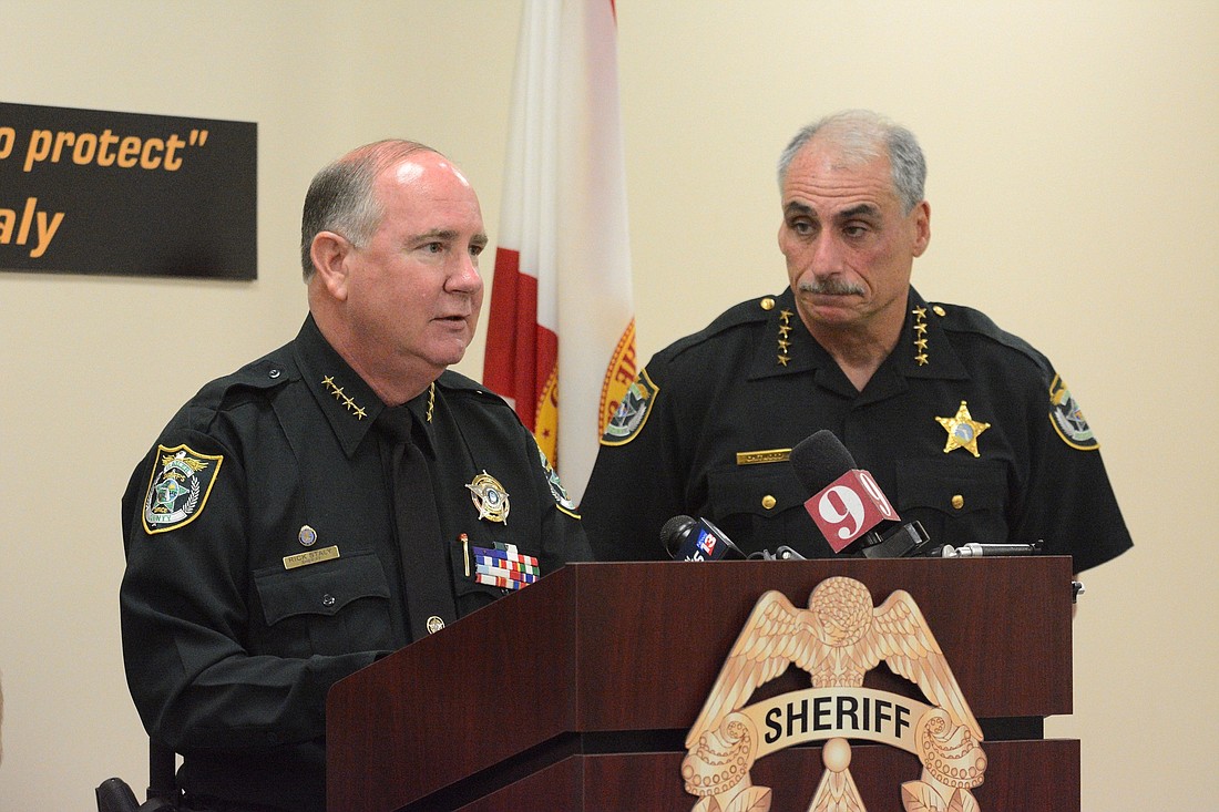 Flagler County Sheriff Rick Staly and Volusia County Sheriff Mike Chitwood (Photo by Jonathan Simmons)