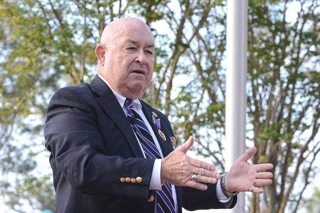 Jack Howell speaks during a Veterans Day ceremony (File photo)
