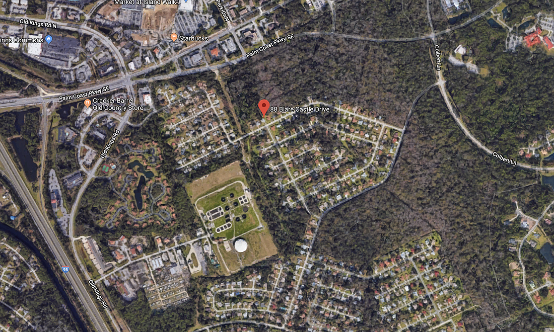 88 Blare Castle Drive backs up to a large wooded area.  (Image from Google Maps)