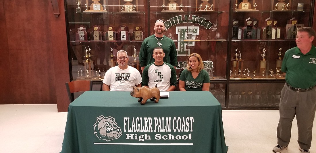 Carlos Nieves signed his National Letter of Intent to play baseball for Ave Maria University. Courtesy photo