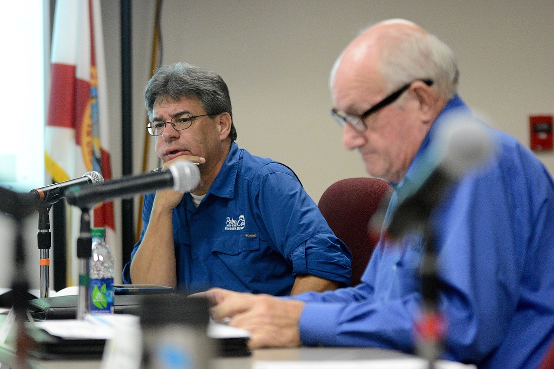 County Commissioner Nate McLaughlin, left, and County Commissioner David Sullivan. (Photo by Jonathan Simmons)