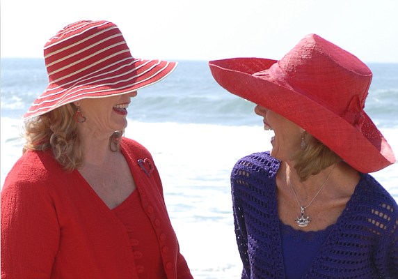 On Saturday, July 21, the Palm Coast Chapter of the Red Hats Society will have a meeting at Oceanside in Flagler Beach. Photo courtesy of the Red Hat Society Inc. website