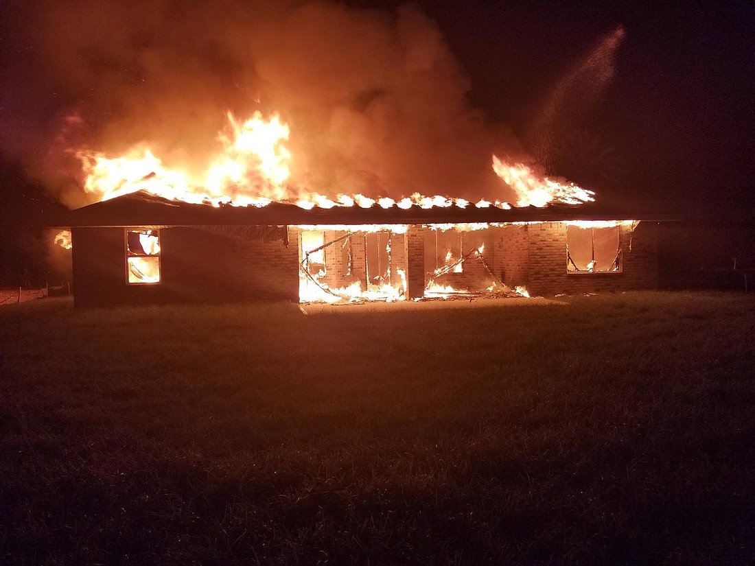 This image of the home on Lakeview  posted to the Facebook page of the Flagler County Professional Firefighters' Local 4337.