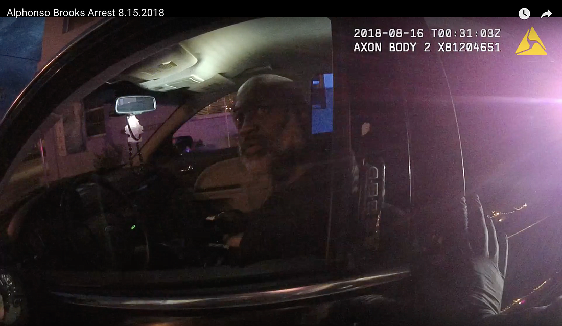 Alphonso Brooks, as shown in Deputy Duenas' body camera. (Photo courtesy of the FCSO.)