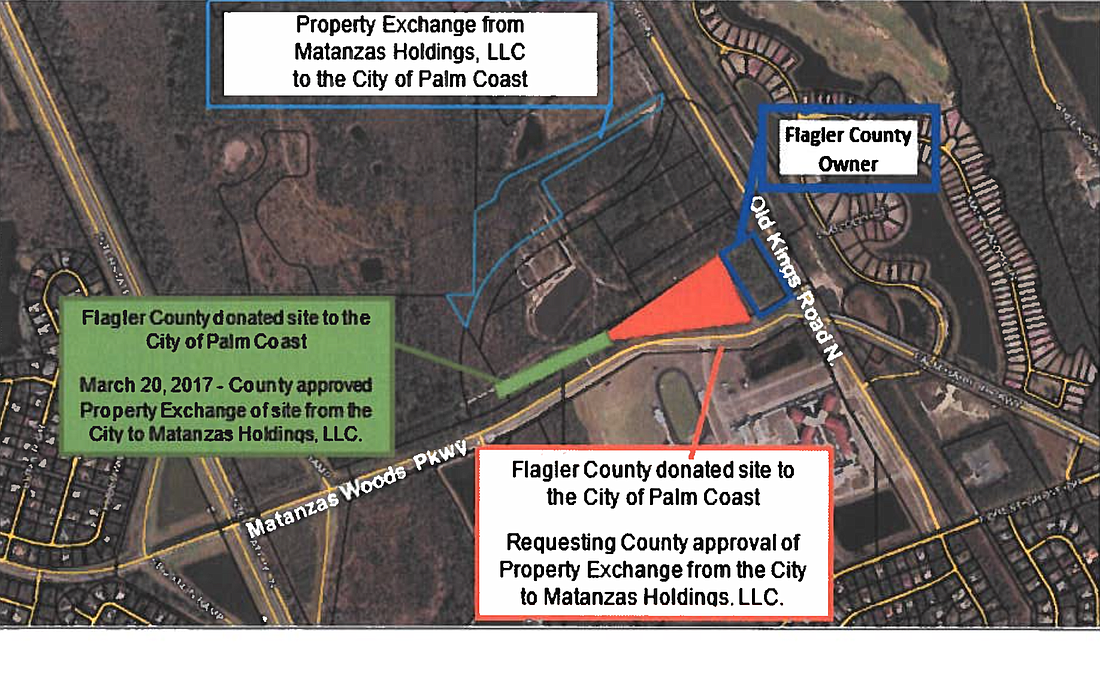 The location of the proposed shopping center. (Image from county government meeting backup documentation)