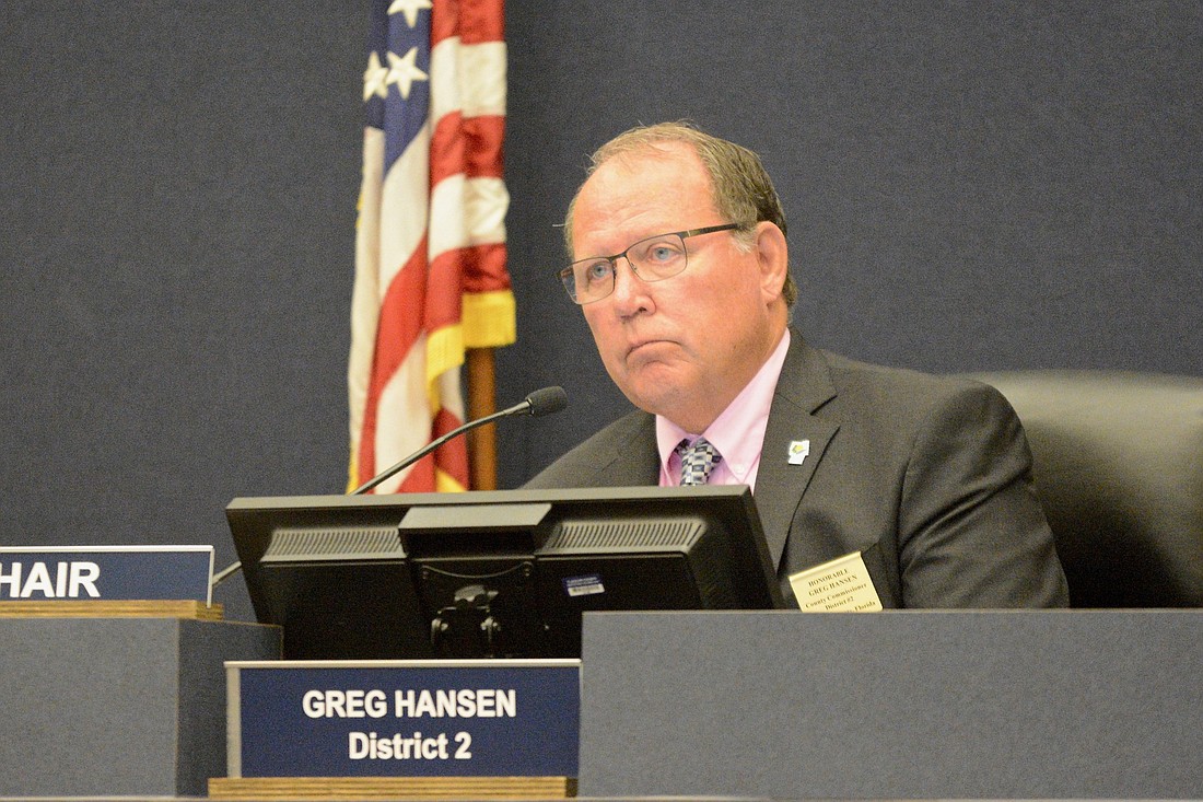 Commission Chairman Greg Hansen said the county doesn't have a vote in the project, but he proposed that commissioners discuss weighing in on the matter. (Photo by Jonathan Simmons)