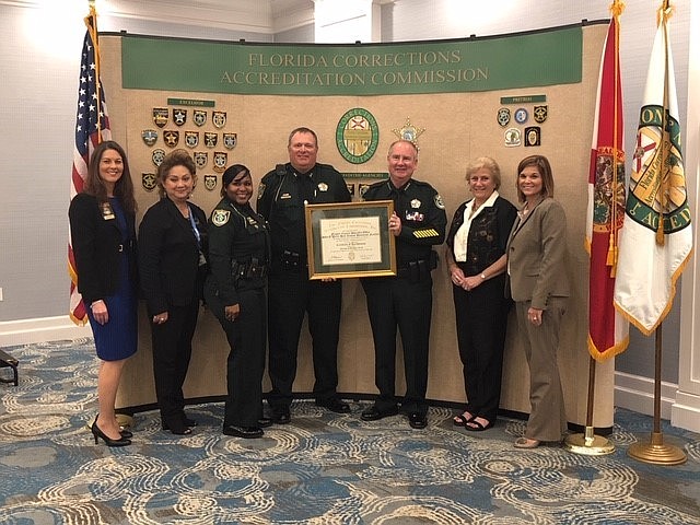 The Flagler County Sheriff's Office and the Sheriff Perry Hall Inmate Detention Facility were awarded state accreditation from the Florida Corrections Accreditation Commission. Photo courtesy of the Flagler County Sheriff's Office