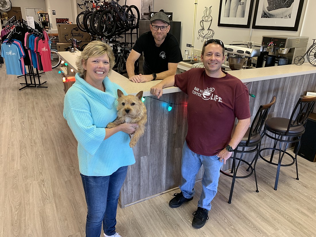 Flagler Bike N' Coffee Shop owners Kelli Nugent and Tom Nugent. Courtesy photo