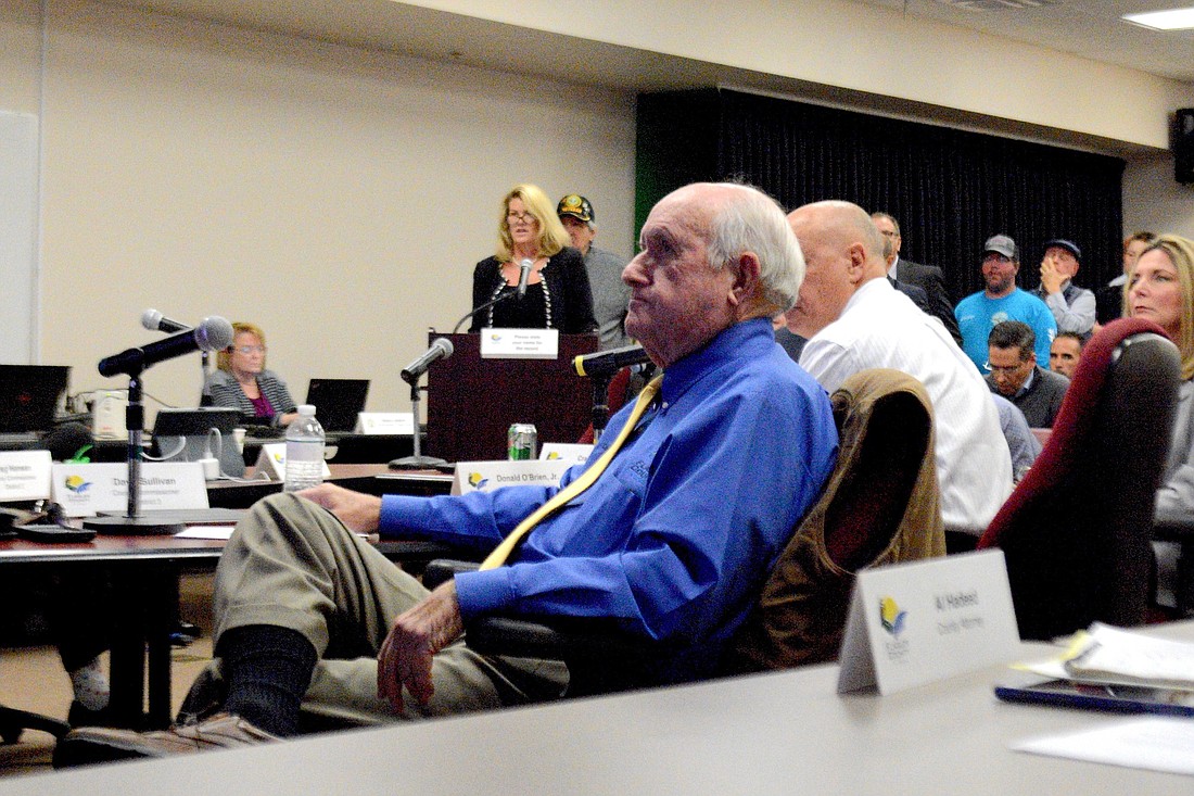County Commission Dave Sullivan listens during the public comment period at a commission workshop Jan. 7. (Photo by Jonathan Simmons)