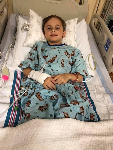Cooper Ascone, 8, has had seven surgeries. Photo courtesy of Jennifer Ascone