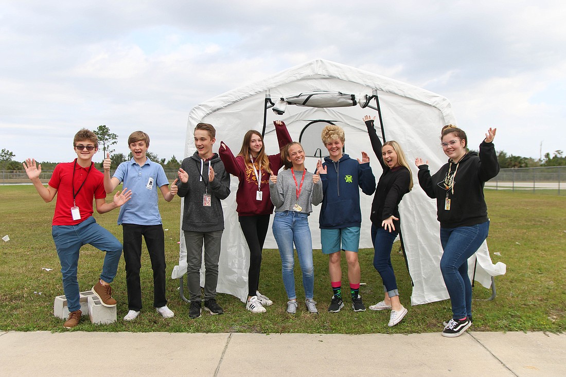 Cameron Driggers, Kevin Wolfe, Jackson CastaÃ±eda, Samantha Stone, Hannah Kurek, Lucy Noble, Madelin Sims and Alyssa Vidal. Not pictured: Grayson Ronk and Jack Petocz . Photo by Paige Wilson