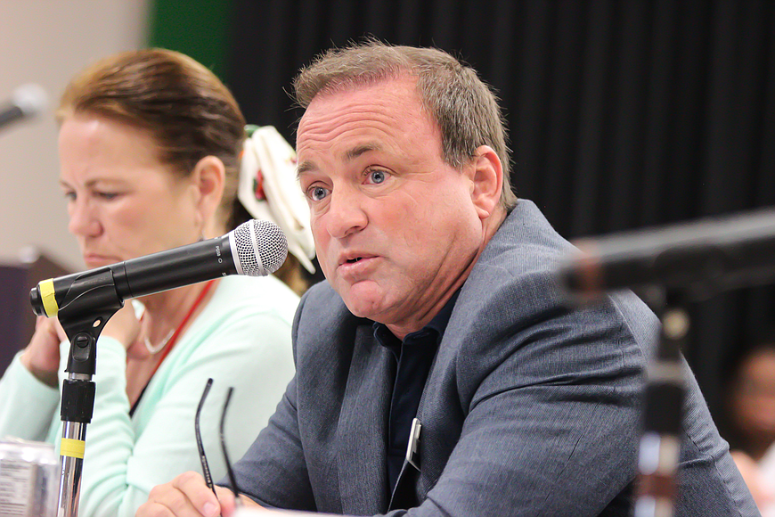 County Commissioner Joe Mullins speaks during a Public Safety Meeting on Wednesday, March 13. File photo