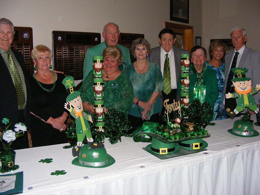 The Irish Social Club of Palm Coast celebrates the 40th anniversary of the club at the Elks Club on on Wednesday, March 13. Courtesy photo