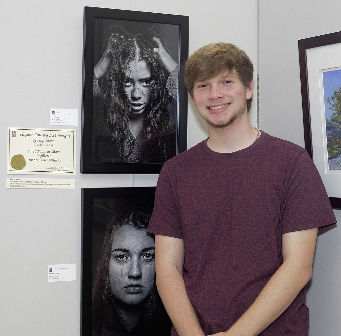 Flagler Palm Coast High School senior Stephen DiMaria won First of Show with his digital photograph "Afflicted." Photo courtesy of FCAL
