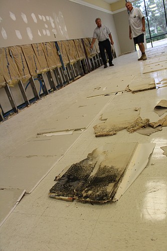 Water intrusion was found at the Sears building, which was recently purchased by Flagler County. Courtesy photo