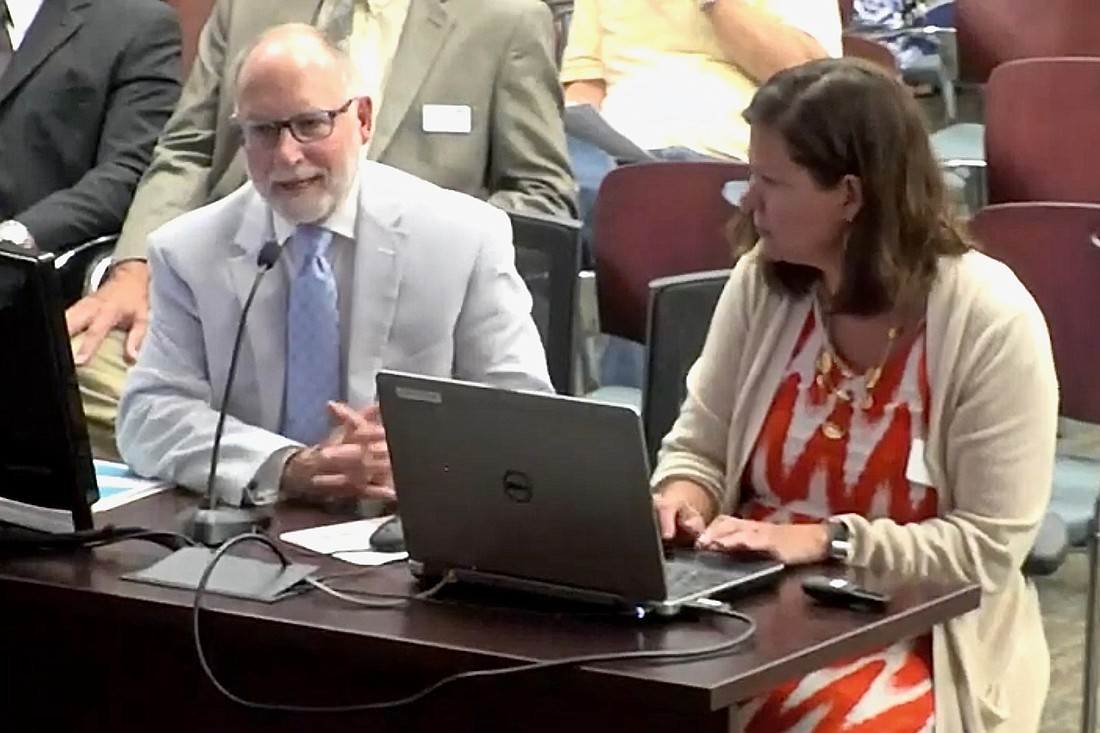 Florida Department of Health in Flagler County Administrator Bob Snyder addresses the Palm Coast City Council June 18. (Image from city meeting stream.)