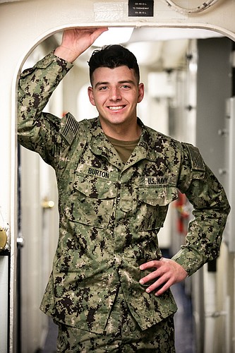 Palm Coast native Levi Burton serves aboard one of the Navy's most dependable amphibious ships at Fleet Activities Sasebo. Photo courtesy of Navy Office of Community Outreach